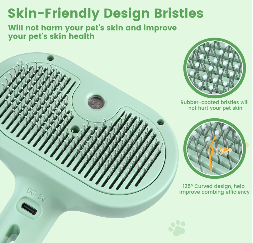 Brosse de toilettage à vapeur pour un soin doux et du pelage