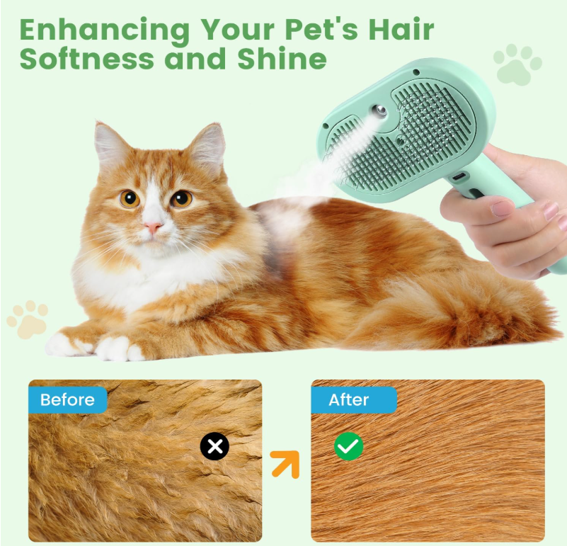 Brosse de toilettage à vapeur pour un soin doux et du pelage