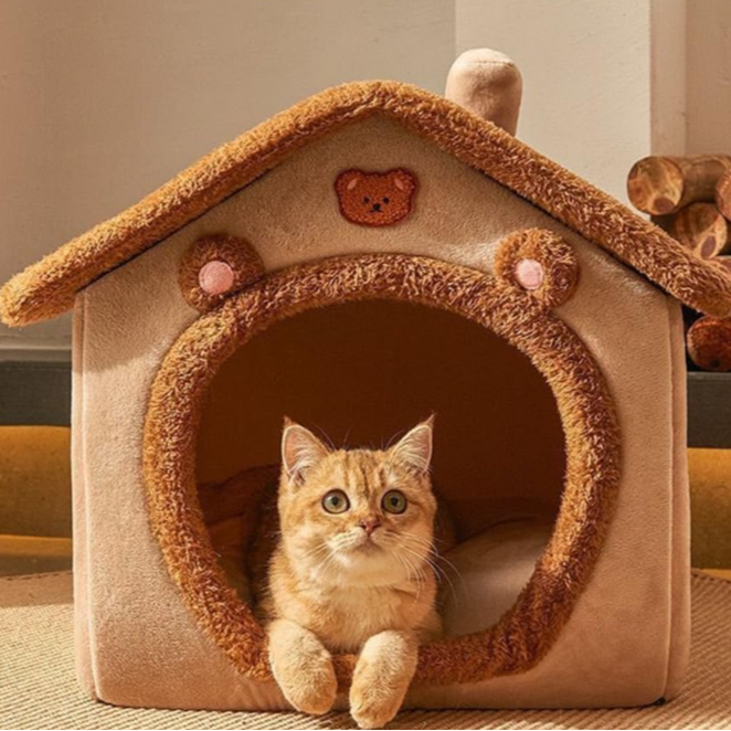 Maison pour chats et chiots pliable