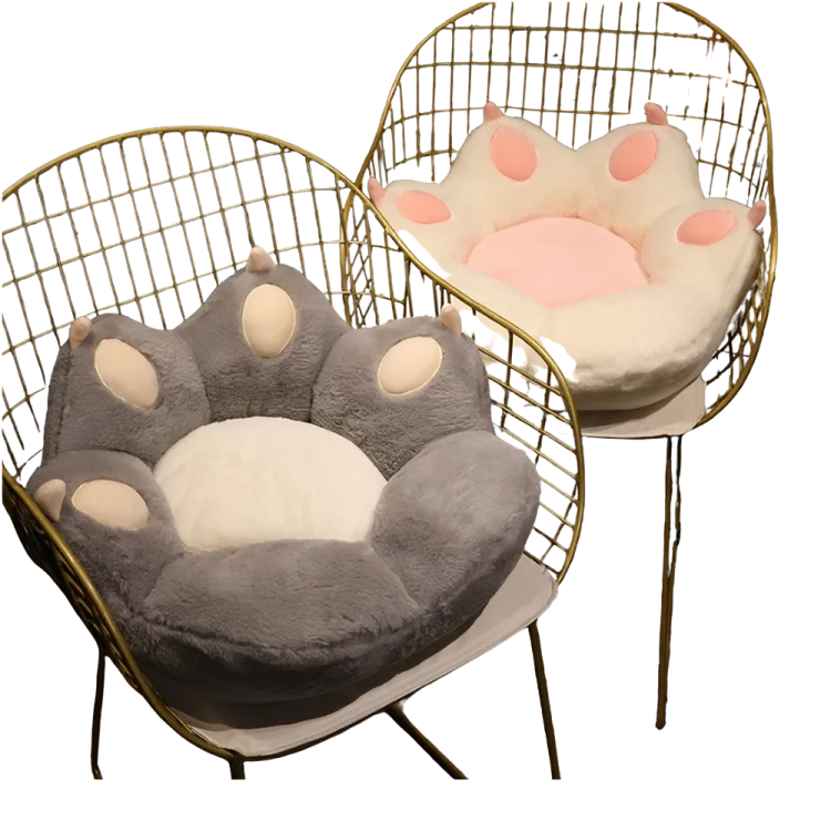 Coussin patte de chat doux et moelleux