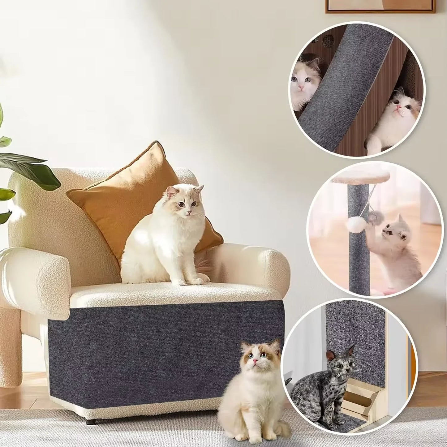 Ruban Anti-Griffures pour Chats Protection de Canapé