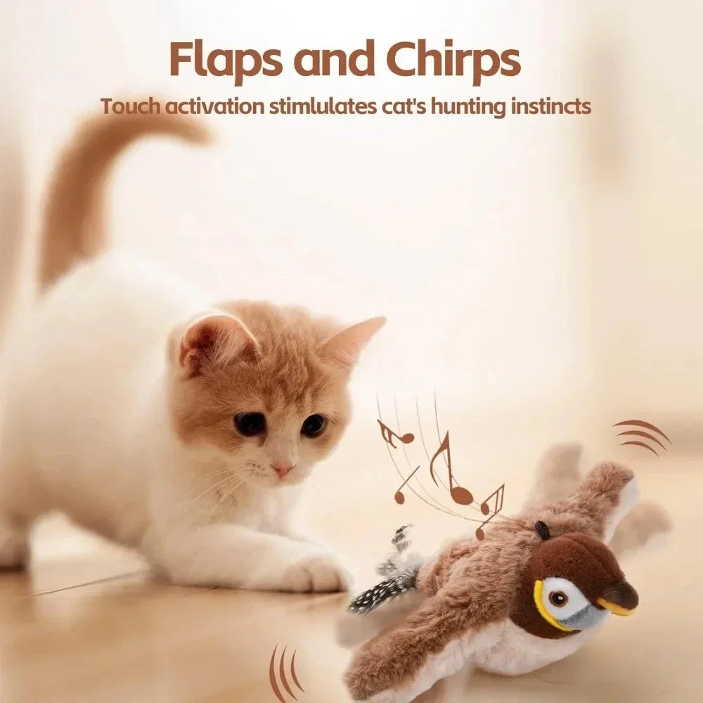 Oiseau interactif rechargeable pour chat