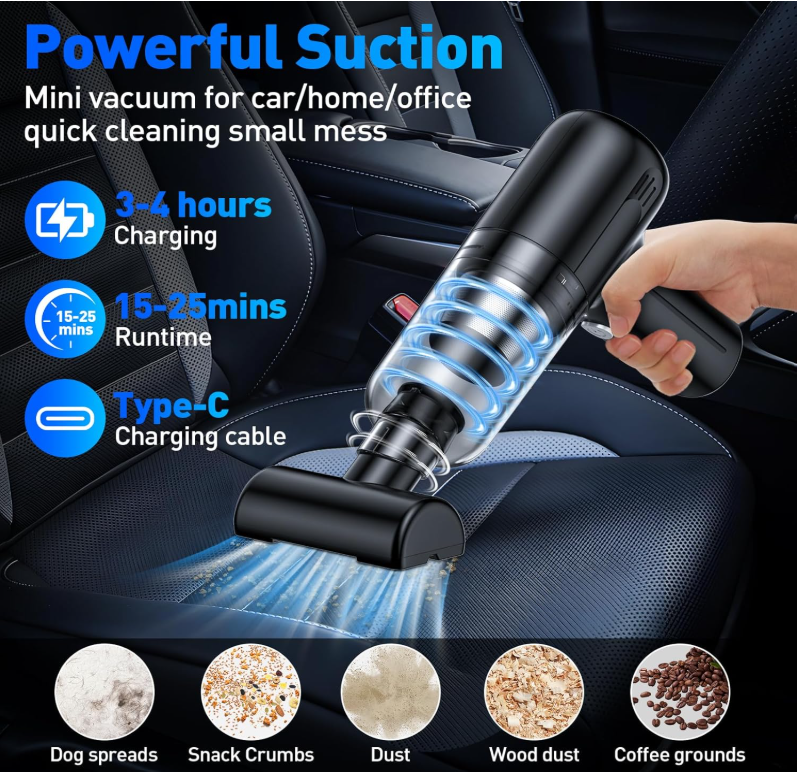 Mini Aspirateur Portable pour Poils et Croquettes de Chien et de Chat