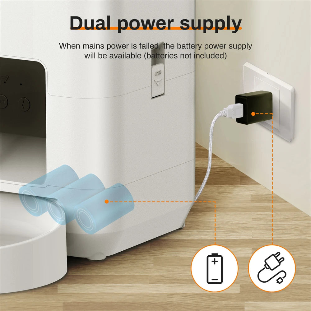 Distributeur automatique Wi-Fi intelligent de nourriture pour chats et chiens