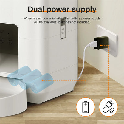 Distributeur automatique Wi-Fi intelligent de nourriture pour chats et chiens