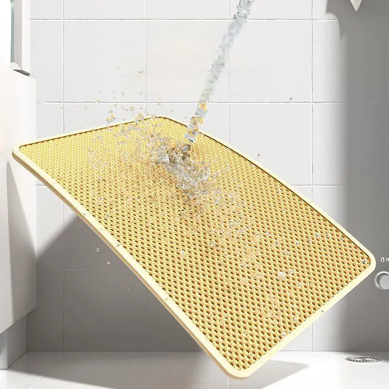 Tapis de Litière pour Chat Double Couche Anti-urine