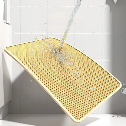 Tapis de Litière pour Chat Double Couche Anti-urine